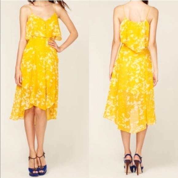 W118 by Walter Baker Tiffany Printed Chiffon Dress - Picture 1 of 8
